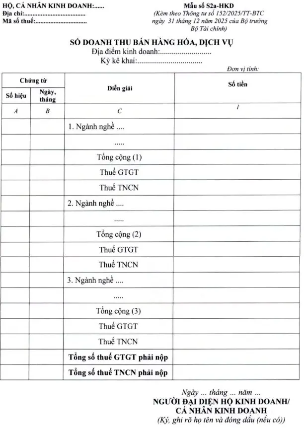 Hình ảnh Hướng dẫn kế toán cho hộ kinh doanh từ 01/01/2026